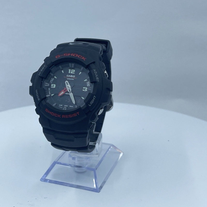 Casio G-Shock G100-1BV 200 Meter WR Black Resin Watch,  Analog/Digital,  Alarm